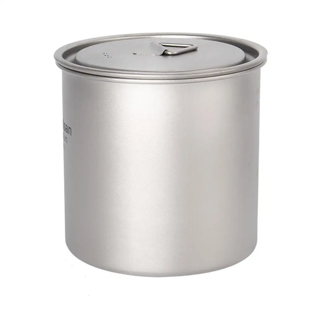 

2018 NEW Pure Titanium Outdoor Portable Ultra Light Large Capacity 650ML Coffee Cup Teacup Cup With Lid Ta8312