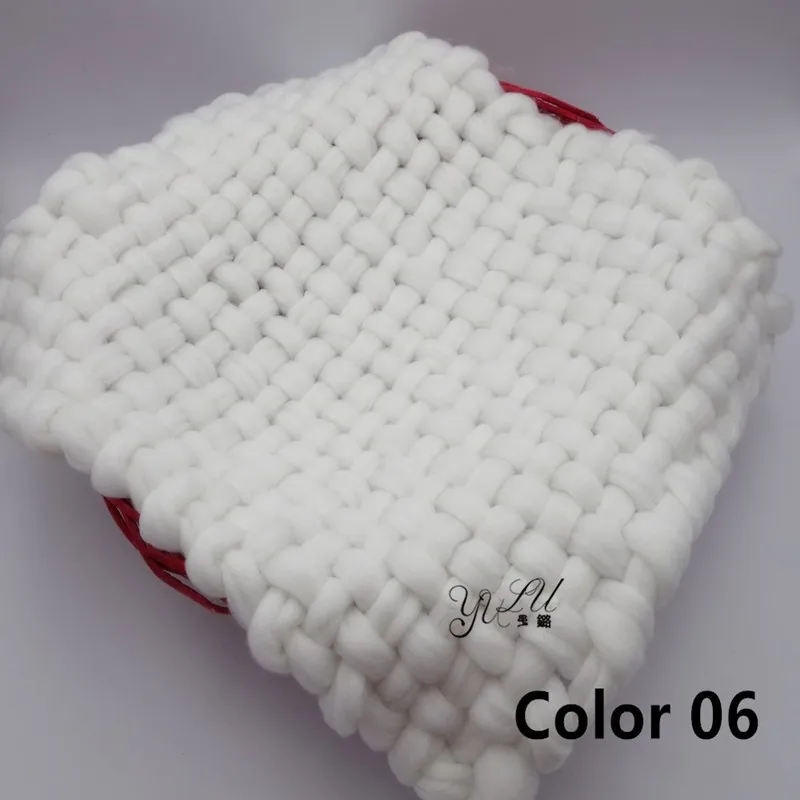 45x40 см шерстяное одеяло ручной работы корзина наполнитель для новорожденных фоны для фотосъемки реквизит аксессуары для фотостудии - Цвет: Белый