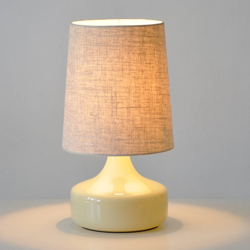 Modern Glass Bedroom Bedsides font b Table b font font b Lamp b font Fabric font