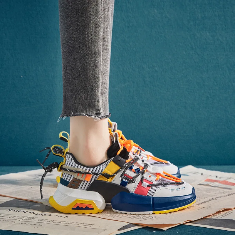 Повседневная обувь Женские кроссовки на платформе zapatos de mujer Модный бренд chaussures