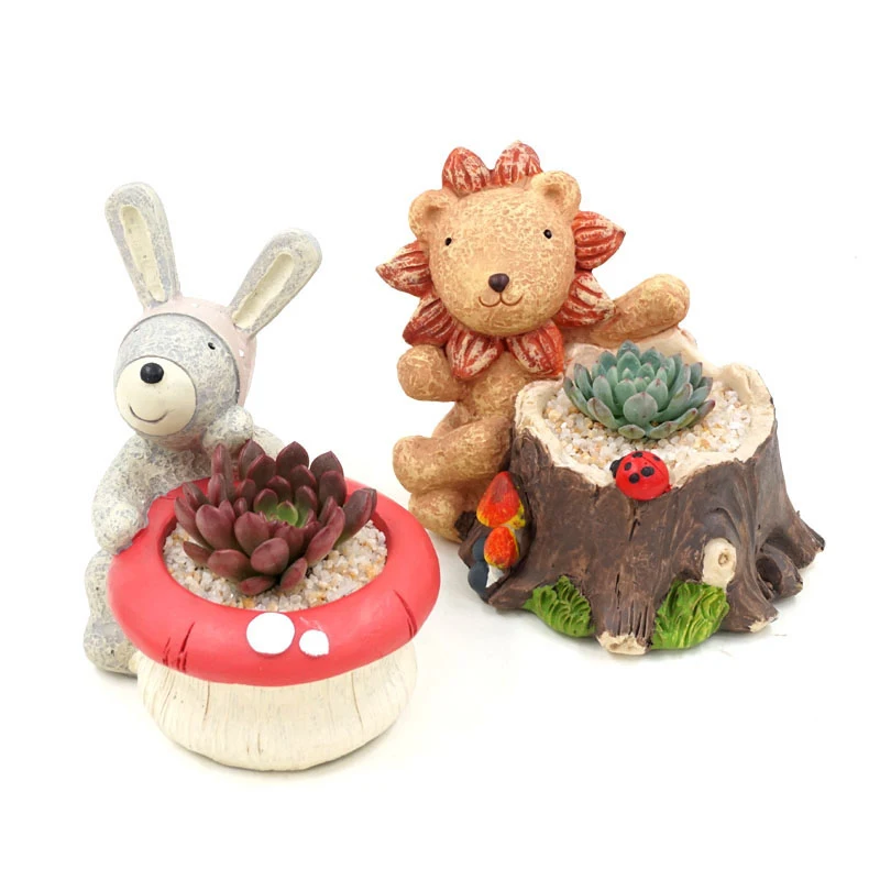 1 шт. цветочный горшок с животными из мультфильмов|bonsai planter|flower potplant pot |