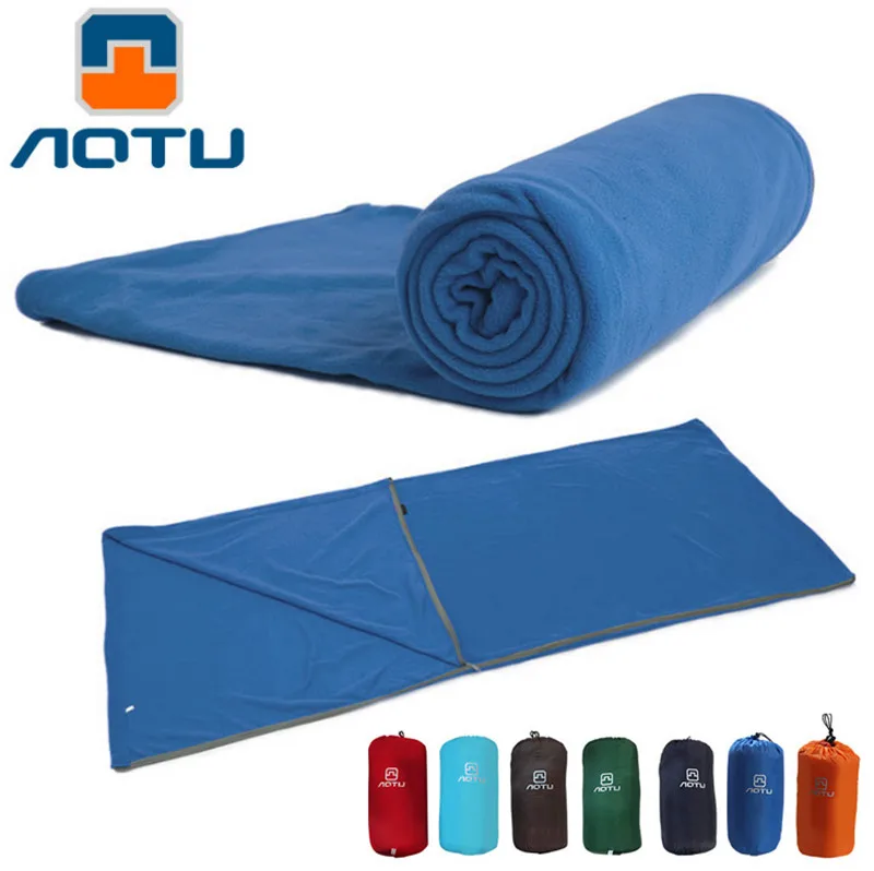 AOTU Ultra light Portable Polar Fleece Sleeping Bag Ultralight Spring