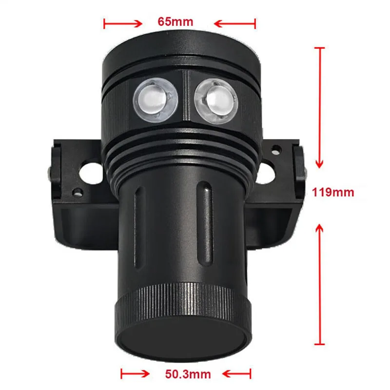  LED Diving Flashlight Underwater 100m Waterproof Photography Video Tactical Flashlight 6 x P9090 +R - 32853492264