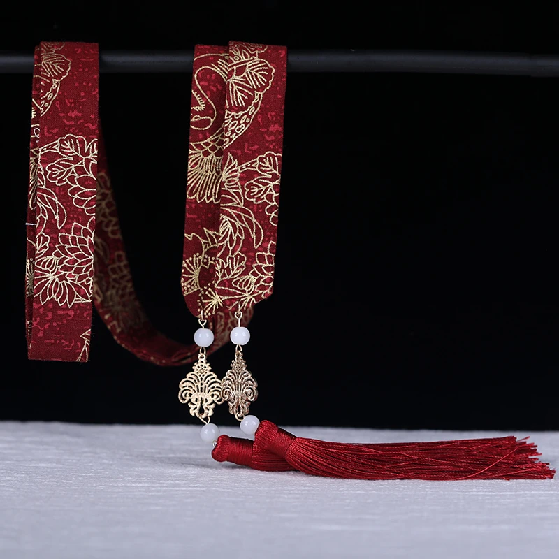 Hanfu с античной лентой шин бронзовая супер фея Джеймс Т. C. na была издана лента с кисточками для костюма аксессуары для волос - Цвет: Bordeaux red