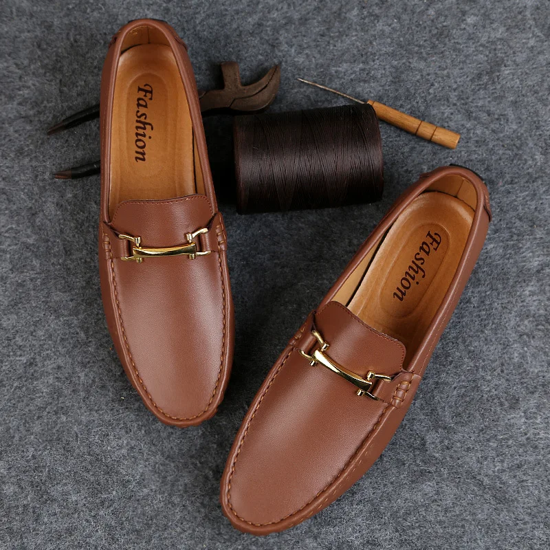 Da Moda Casuais Outono Primavera Deslizamento De Black Formais Mocassins Condução Sapatos Luxo 2019 Apartamentos Homens Couro Homem Masculinos AqxnES5O
