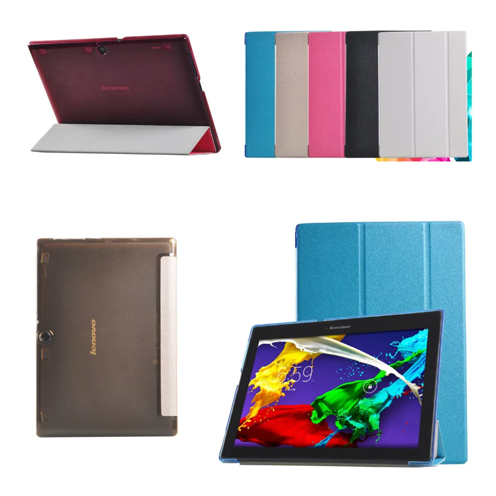 

Super Slim Lightweight Folio Stand Cover Protective PU Leather Shell Case For Lenovo Tab 2 A10-70F A10-70L A10-70LC 10.1" Tablet
