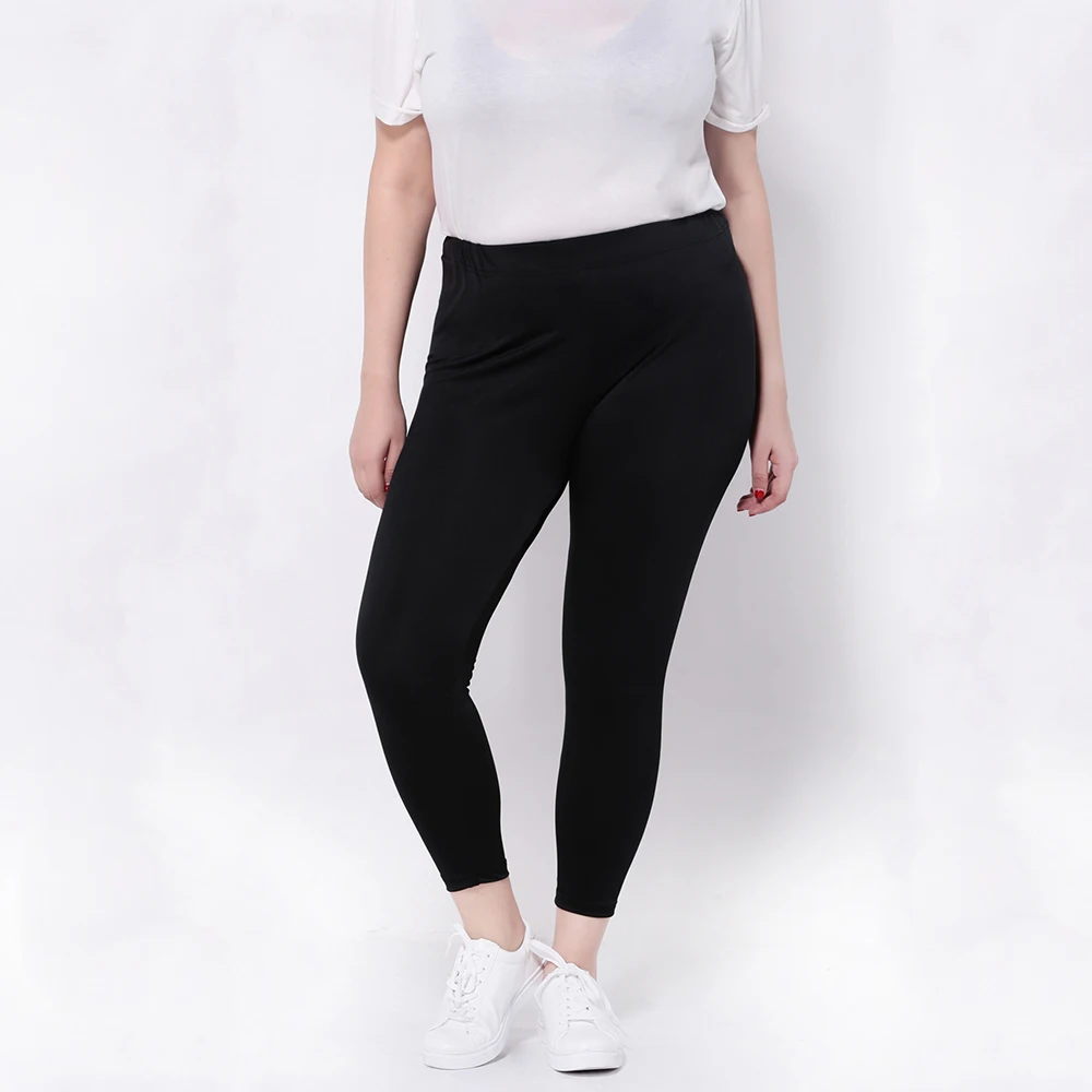 Kissmilk New Plus Size Women Clothing Autumn Black Solid Slim High Waisted Elastic Skinny Pencil Pants Trousers Big Size