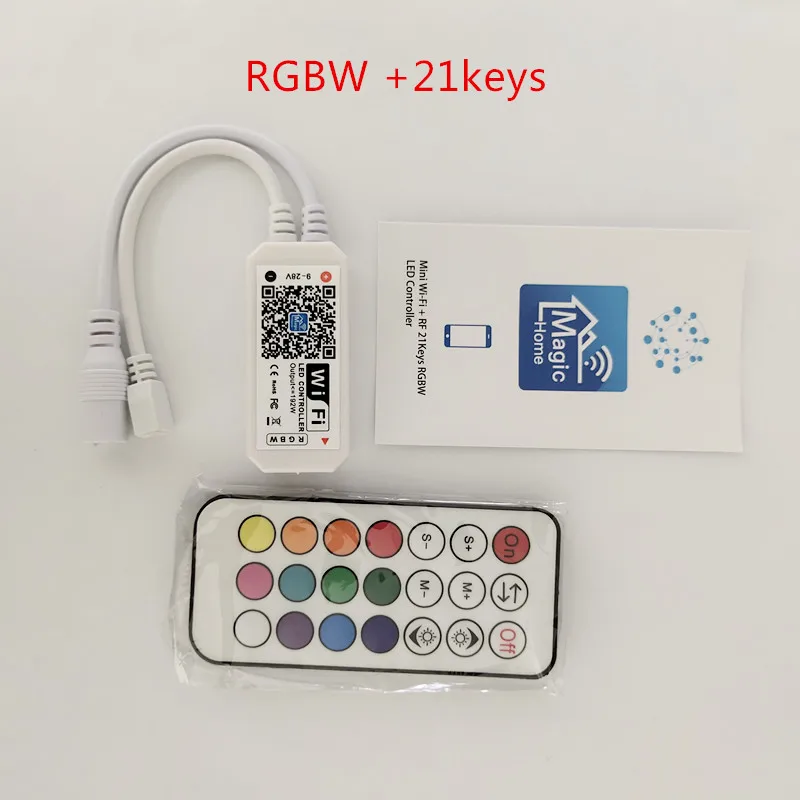 DC5-24V мини wifi RGB/RGBW контроллер с 24key пультом дистанционного управления IOS/Android мобильный телефон беспроводной для светодиодной ленты синхронизация Тиммер музыки