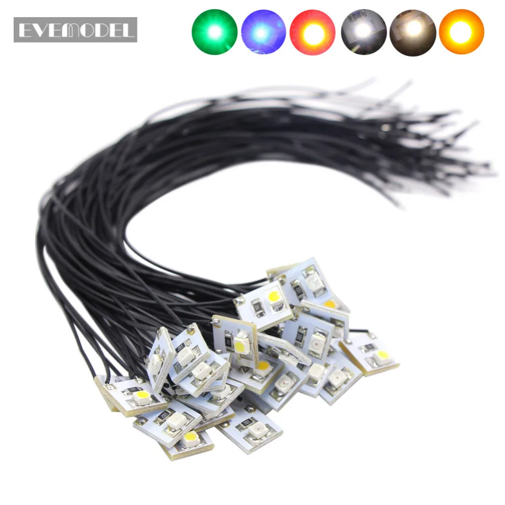 

DD00 120pcs Pre Wired SMD 3528 Led Lamp Light Set 12V ~ 18V NEW Mixed-color 6 Colors