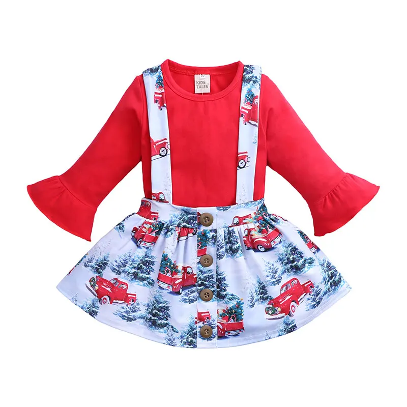 Fashion Children Clothes Sets Spring Autumn Baby Girl Clothes Cotton Long Sleeve Tops+Skirt 2 PCS Kids Clothing 1-4 Years
