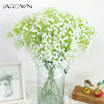 

JAROWN Simulation Gypsophila Flower Branch Artificial Wedding Decorative DIY Silk Fake Flower Home Party Feast Decor Flores
