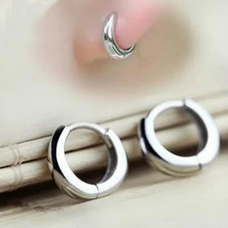 

2019 New Style 925 Silver Circle Stud Earrings for Women & Girls Silver Jewelry Bricons AY230
