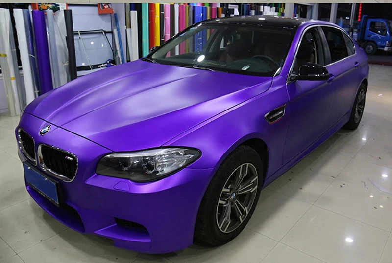 Purple Satin Metallic Chrome Vinyl Film Wrap-6