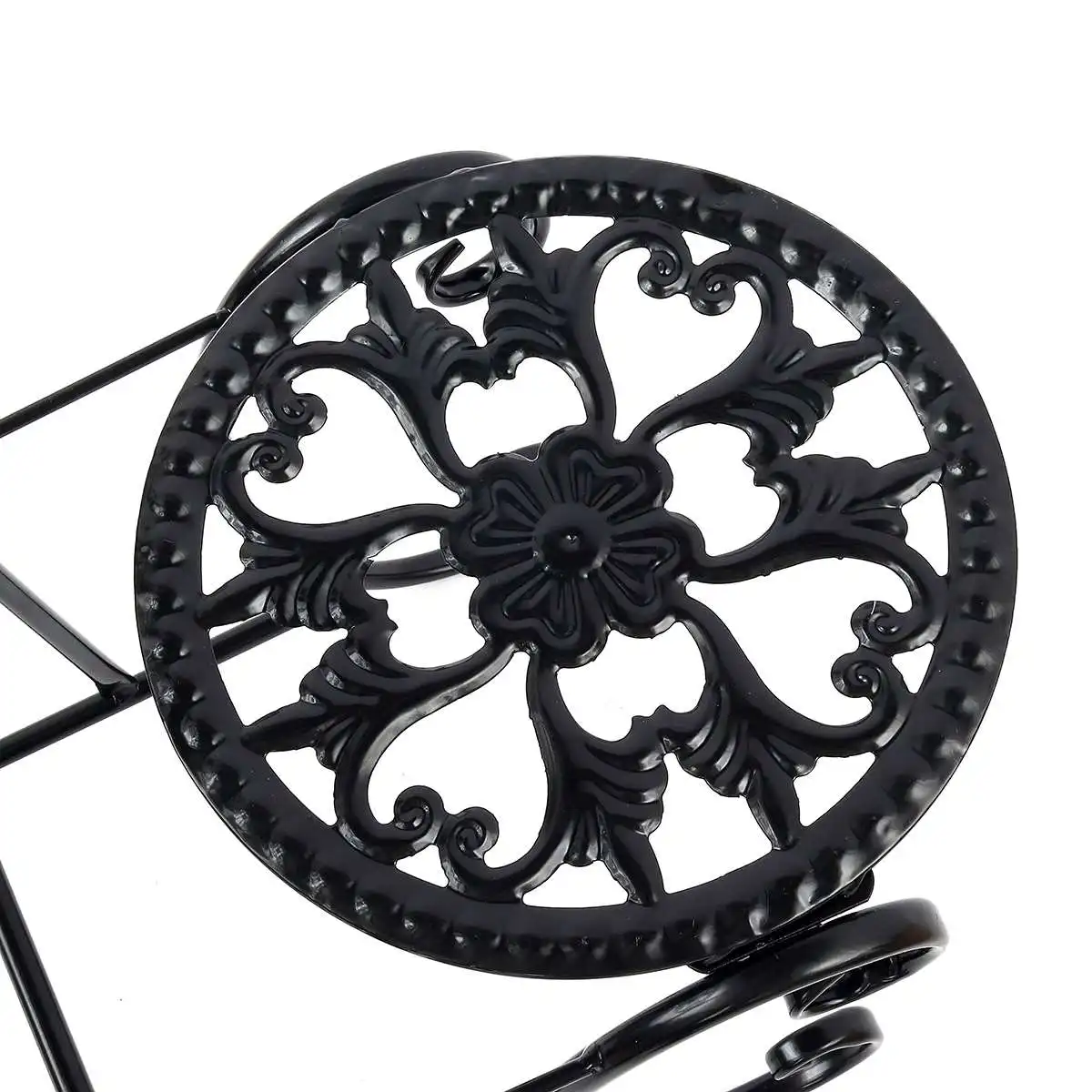 4 Tier Metal Shelves Flower Pot Plant Stand Flower Plant Display Stand Rack Indoor Outdoor Garden Patio Base Holder Shelf New