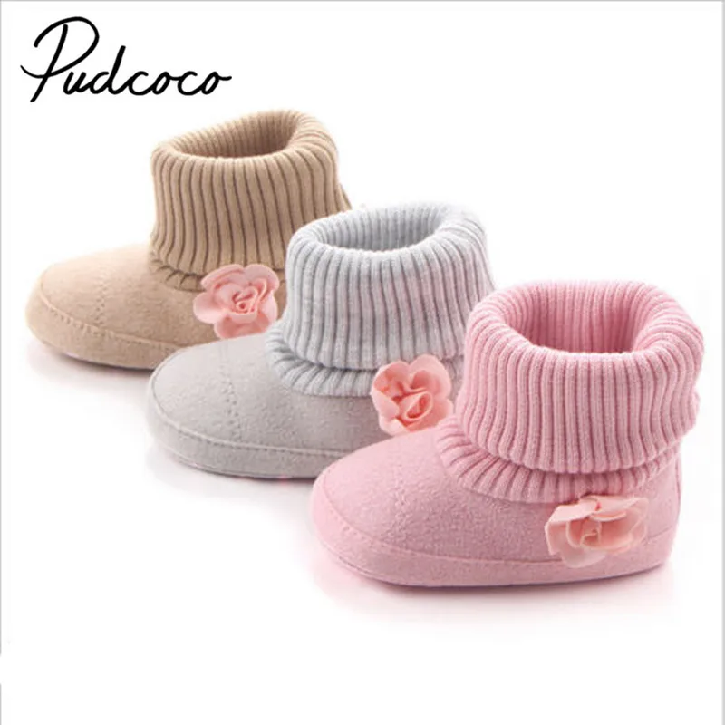 2017 Brand New Baby Girls Newborn Winter Warm Boots Toddler Infant Soft