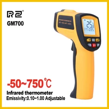 GM700 Non Contact 12 1 LCD display IR Infrared Digital Temperature Gun Thermometer 50 700C 58
