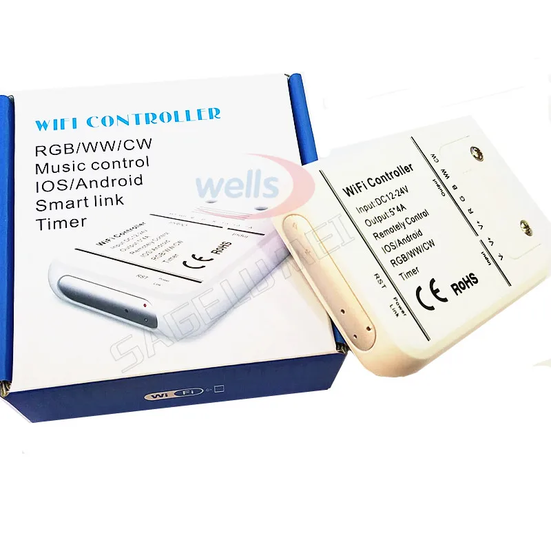 

led controller RGB/WW/CW Wifi 5channels,16Million colors smartphone control music and timer mode magic home wifi led controller