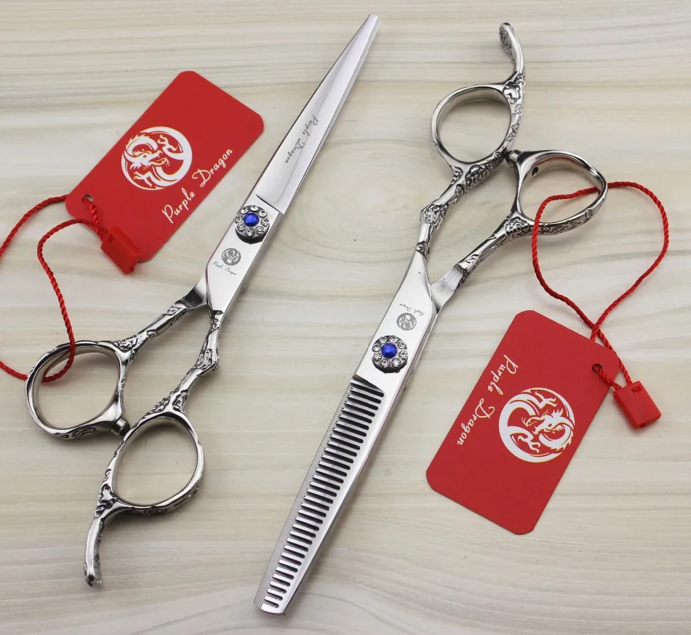 

FAST Shipping! professional hairdressing 6 inch high quality JAPAN 440C hair scissors barber salon shears come with leather case