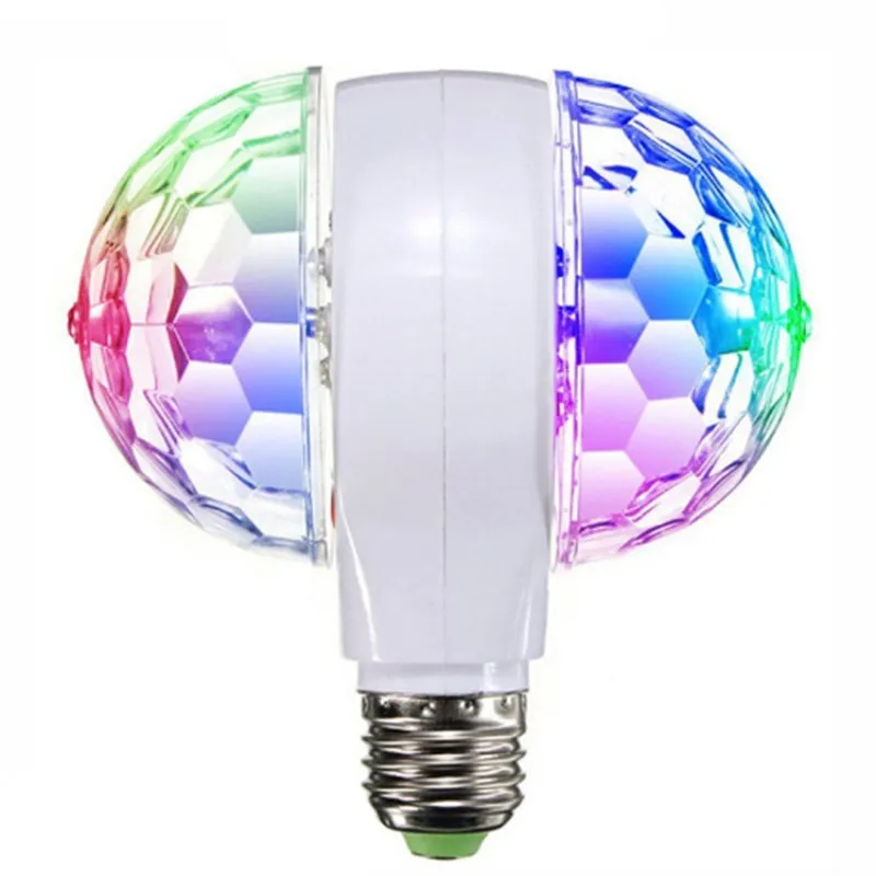 

Double Balls Laser DJ Light 3W Auto Rotating RGB Crystal Colorful LED Stage light lamp Xmas Party KTV Bar DJ Disco Light