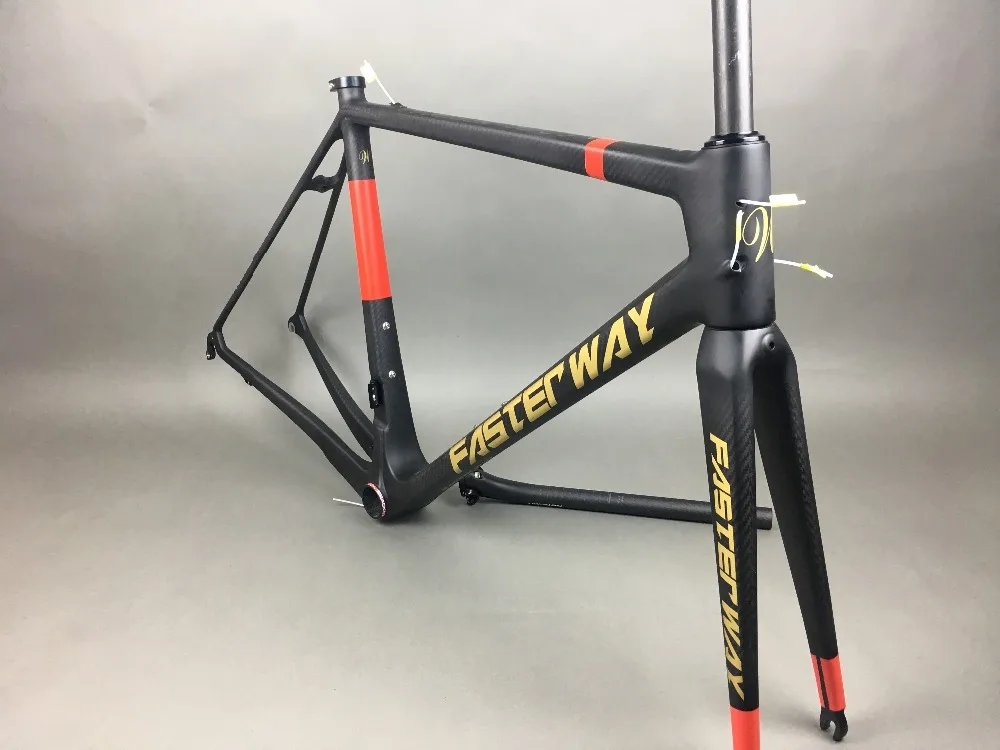 Perfect classic design FASTERWAY PRO full black with no logo carbon road bike frameset:carbon Frame+Seatpost+Fork+Clamp+Headset,free ems 104