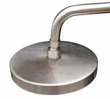 Luxury Brushed Nickel Round Shower Head Over-head Shower Sprayer Top Shower Head Bsh012 free shipping stainless steel round shower head brushed nickel handheld shower faucet head water saving