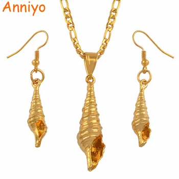 

Anniyo PNG Shell Necklace Earrings Ring for Womens Gold Color Papua New Guinea Shellfish Jewelry Hawaiian Guam Chuuk #135106