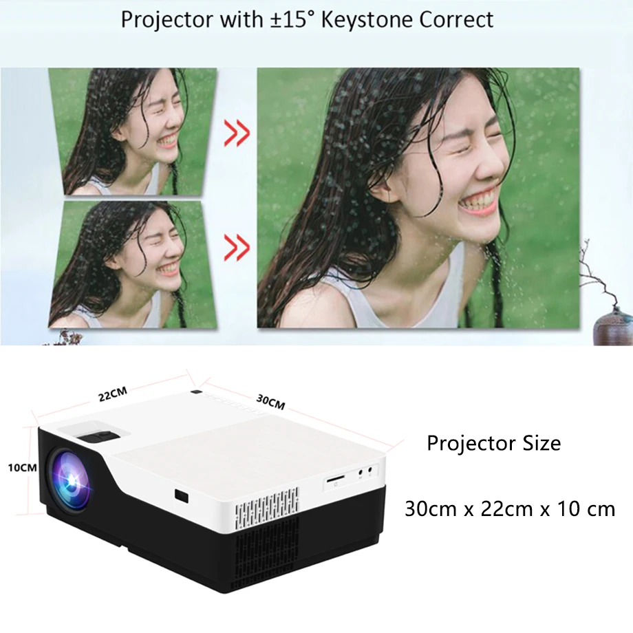 SmartIdea M18 Native 1920x1080 Full HD Projector LED 3D Home Cinema Proyector 5500lumens Android Video game LCD 1080P Beamer smartphone projector