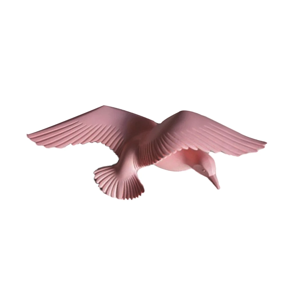 3D Resin Flying Seagull Birds Crafts Wall Art Sculpture Living Room Bedroom Wall Hanging Decoration
