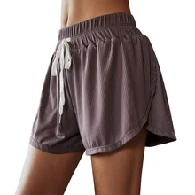 Женский летний мягкий пояс свободный крой двухслойная охлаждающая Сетка Хип-хоп танцевальные теннисные шорты для чирлидинга с карманом на молнии