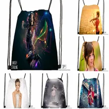 Custom Lindsey Stirling Drawstring Backpack Bag Cute Daypack Kids Satchel (Black Back) 31x40cm#180531-04-63