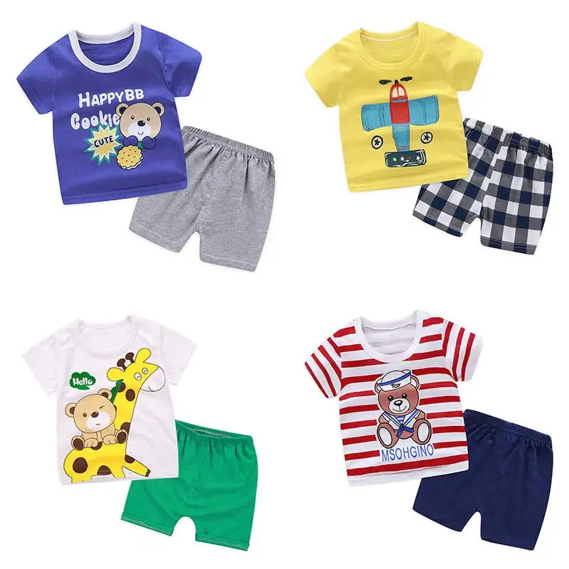 الصيف الأطفال مجموعة ملابس الكرتون طفل الفتيات مجموعة ملابس أعلى + بانت 2 قطعة/مجموعة الاطفال عارضة ملابس الأولاد ملابس رياضية الزي