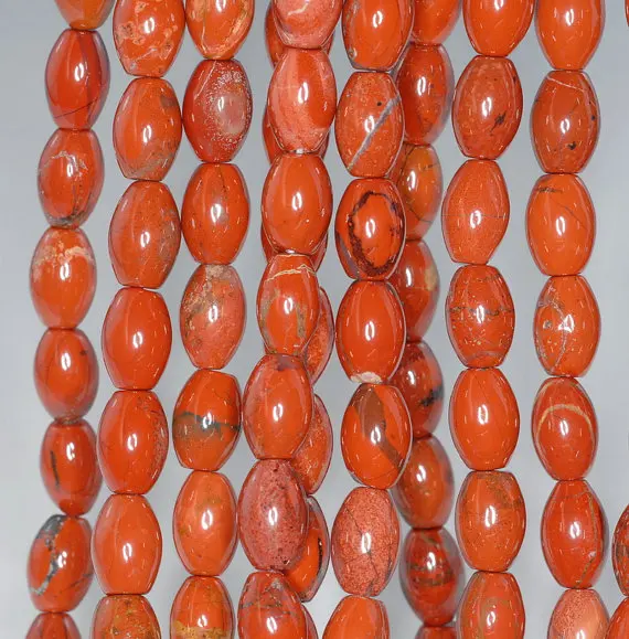

12x8mm Red Brick Jasper Gemstone Grade A Barrel Drum Loose Beads 7.5 inch Half Strand (90184728-845)