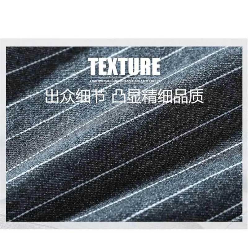 2019 New Summer Men's Fat Harem Pants Fashion Brand Man Stripe Jeans Beam Feet Denim Trousers 28-42 (16)