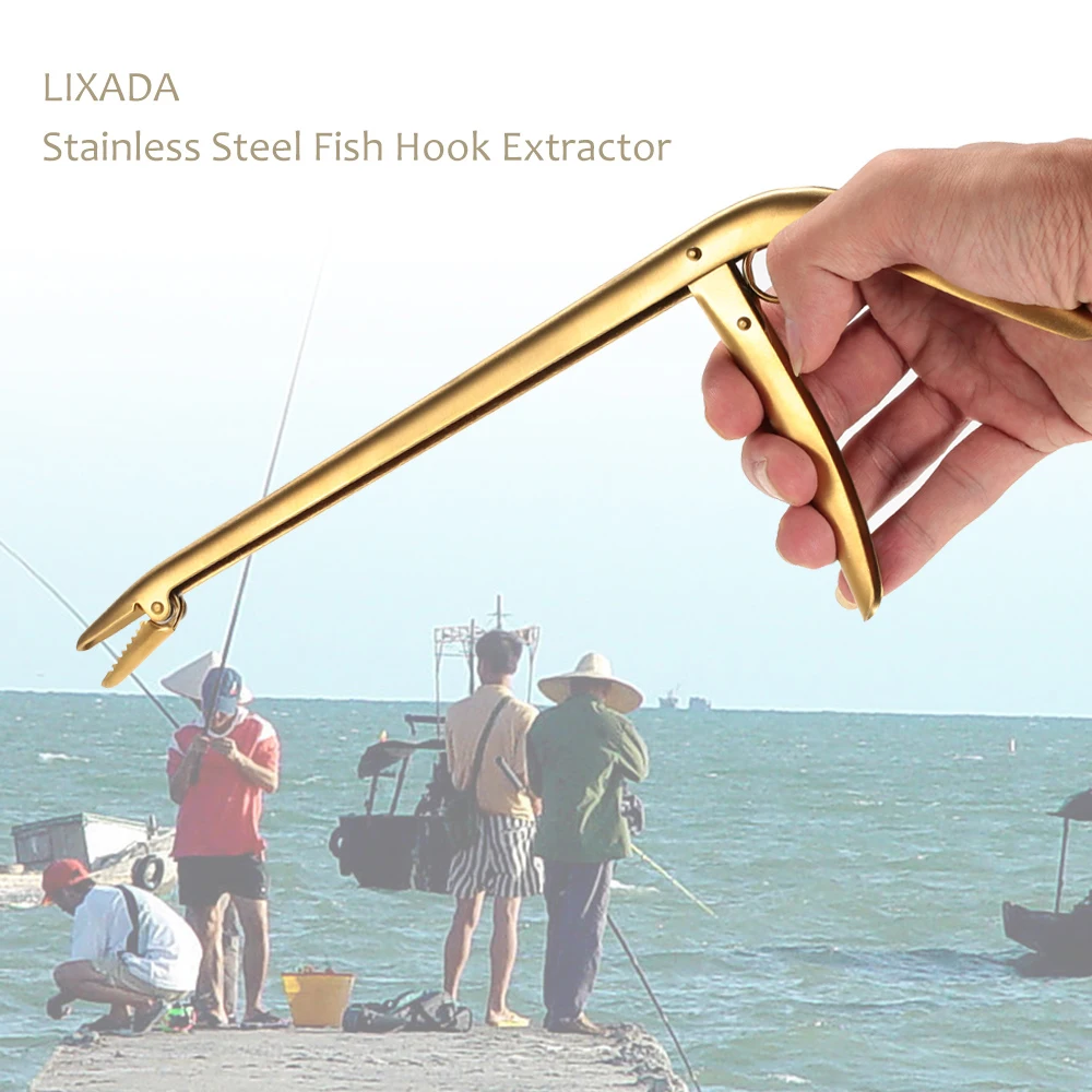 Lixada нержавеющая сталь отцепляющее устройство зажим для рыбы Рыболовный Крючок Плоскогубцы Для Удаления Инструмент для ловли карпа рыболовные снасти