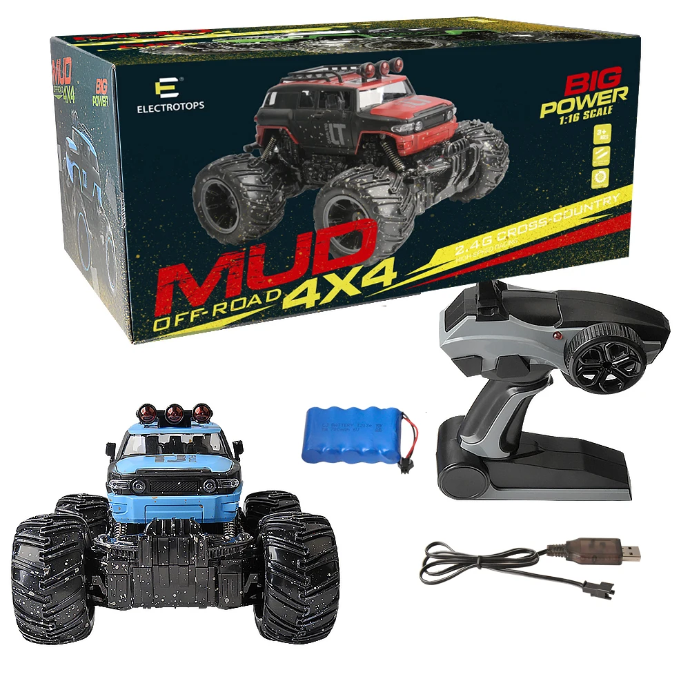 GizmoVine RC автомобилей 2,4 ГГц 1/16 RC байк 2 колеса Рок Гусеничный ралли Bigfoot автомобилей Off- внедорожник дистанционного управления автомобилем