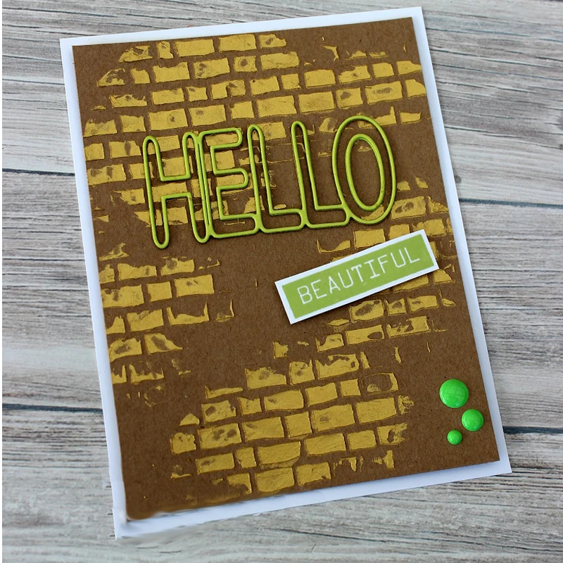 

Classical Brick Wall Stencil Background Embellishments Handicraft Paper Card Photo Making Scrapbooking DIY Template Decoration
