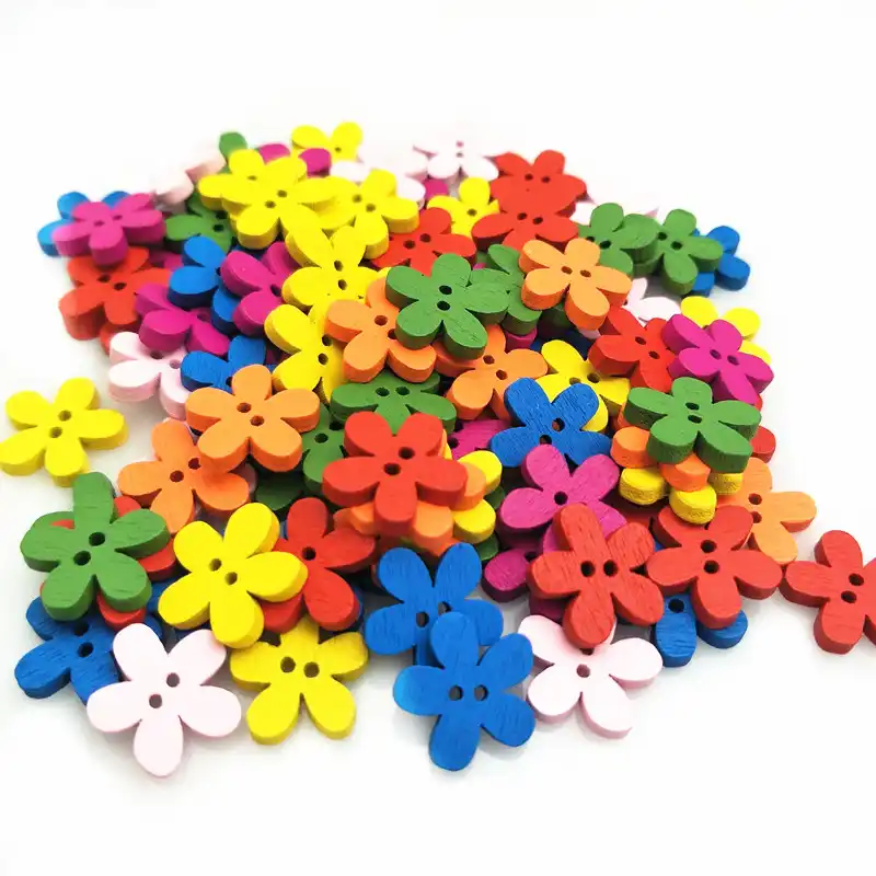 /"Flor Hada /'Botones Madera BT013558