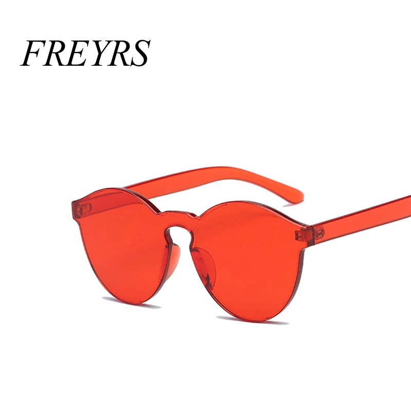 FREYRS Мода Красочные Солнцезащитные очки Для женщин оправы солнцезащитных очков Для мужчин Винтаж прозрачный красный девушка очки унисекс Óculos 730