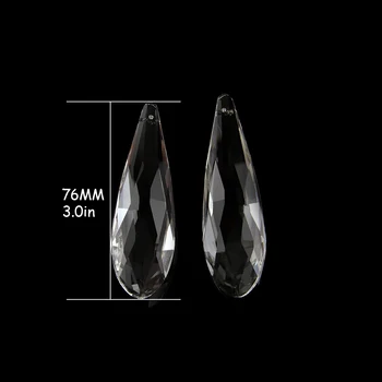 

10pcs,6pcs Clear Crystal Prism Pendants Top Quality 76mm/89mm Crystal Chandelier Parts For Hotel Crystal Lamp Decor