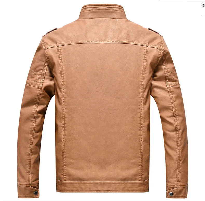 Модная новая теплая бархатная куртка мужская мотоциклетная кожаная куртка супер красивая Молодежная кожаная куртка Размер M-4XL