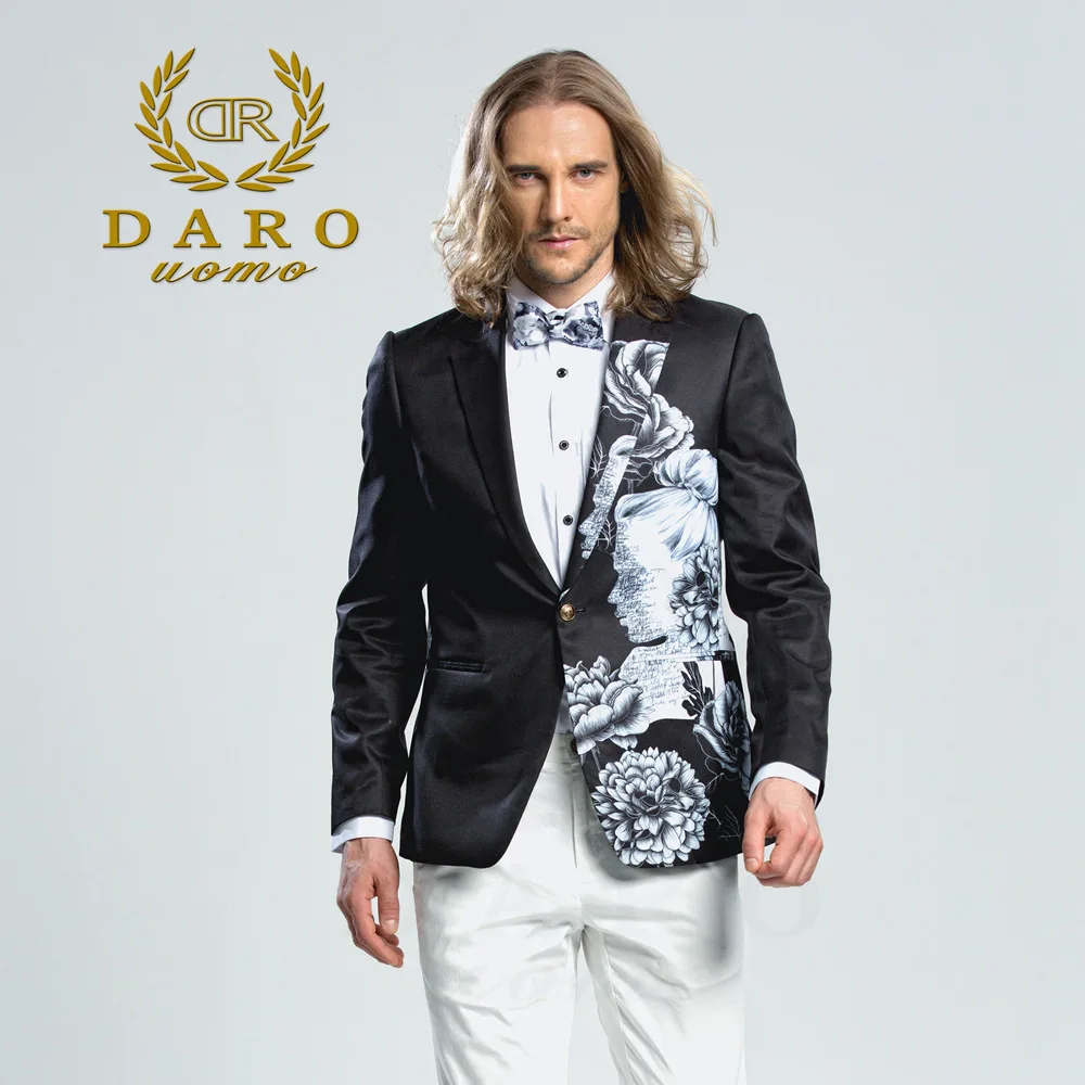 

DARO 2018 Men's Printed Blazer casual Slim Fit Suit Jacket Men Spring Autumn Trend Blazer Fashion Luxury Blazer Hombre DRJ8206
