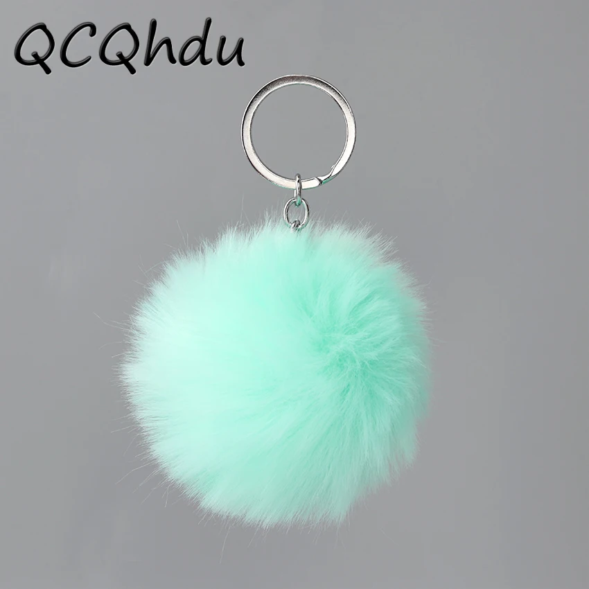 

1PC Lovely Fluffy Fur Ball Chain Key Rings Pendant Cute Hairball Artificial Pompom Women Keychain Car Ornaments Bag Accessories