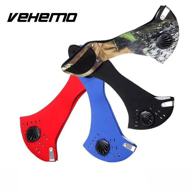 

Vehemo Cool Anti Dust Motorcycle Bicycle Bike Ski Atv Half Face Mask Filter Black Durable Portable Neoprene High quality