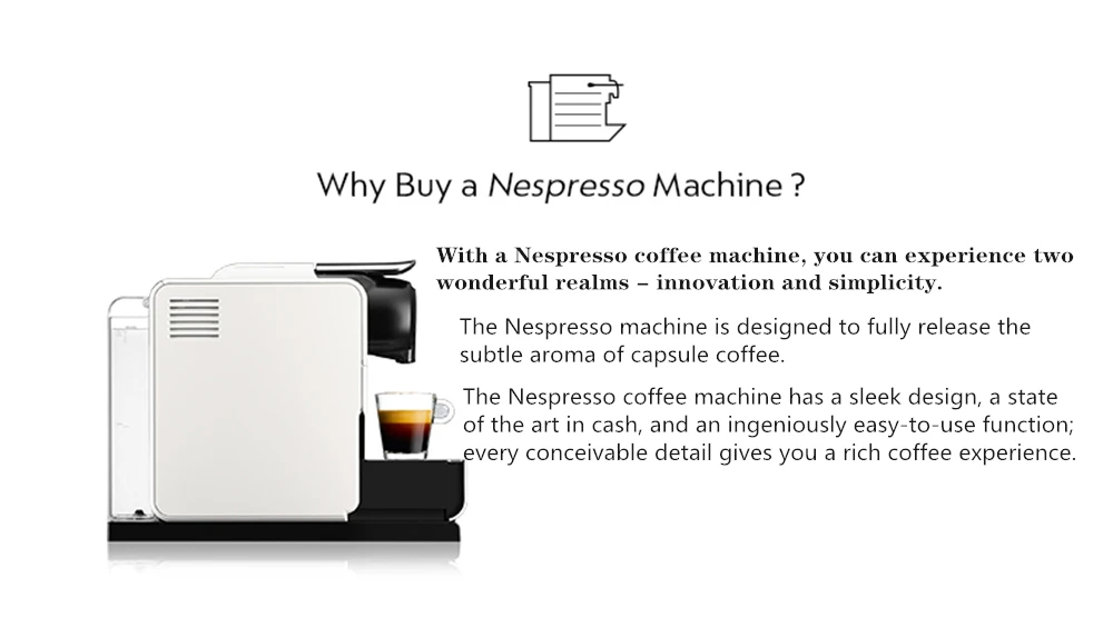NESPRESSO капсула кофеварка полностью автоматическая домашнего использования легко работать ключ, чтобы сделать кофе