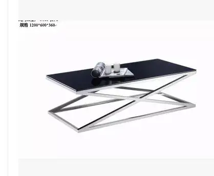 Office coffee table/stainless steel tempered glass tea table/high-end tea table. Office coffee table/stainless steel tempered glass tea table/high-end tea table.