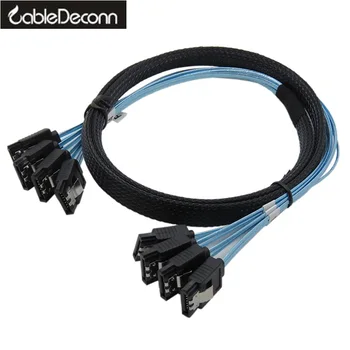 

Cabledeconn Sata 3 Cable SATA III High Speed 6Gbps Sas Cable High Quality for Server HDD SSD cable 0.5M 1M