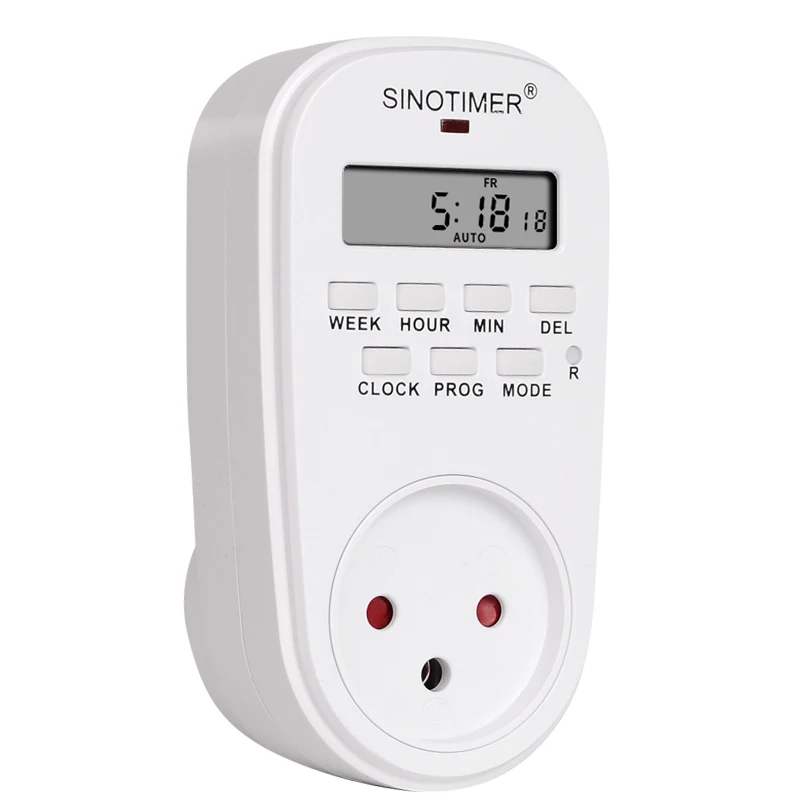 Programmable Timer Switch Timer Switch Israel IL Plug-in Outlet Digital Time Control 7 Day Weekly Programmable Plug Timer Switch Clock Wall Power Socket 230V 220V AC