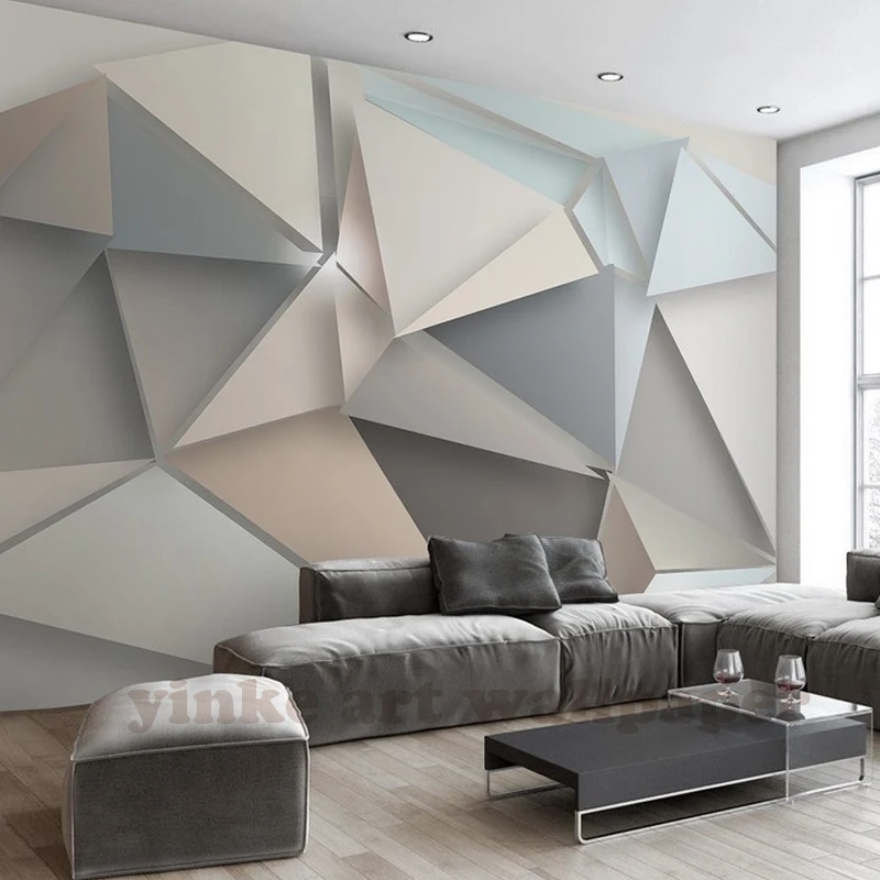Custom Photo Wallpaper 3D stereoscopic triangle wallpapers 