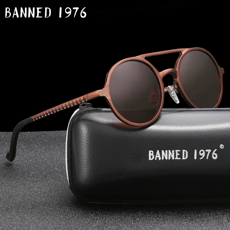 

2018 New Aluminum magnesium Frame Sunglasses HD Polarized Women Retro Round Brand Designer Men Quality Sun glasses oculos de sol