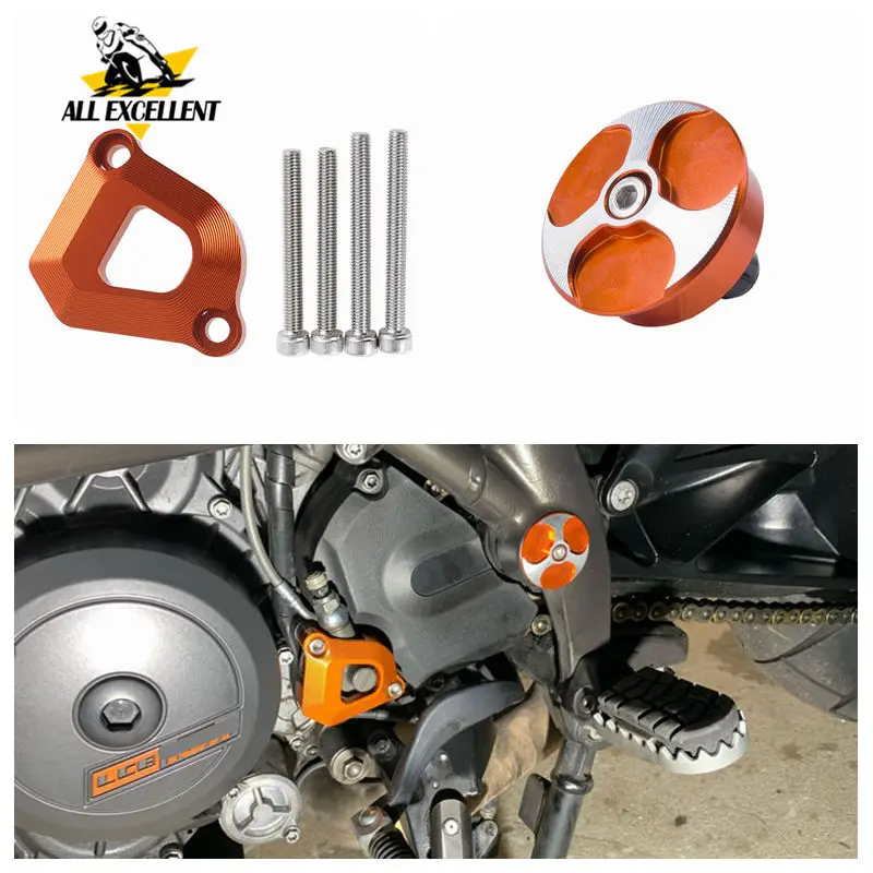 

Clutch Slave Cylinder Guard Protector & Clutch Hole Cap Plug Frame Insert Cover For KTM 1090 1290 Super Adventure S/T Super Duke